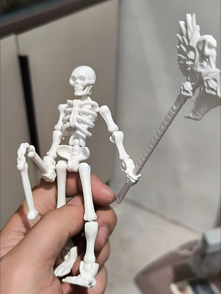  Skeleton Figure Action Skeleton Figurines With Multiple Accessories Realistic Movable Joints Model Statue For Christmas