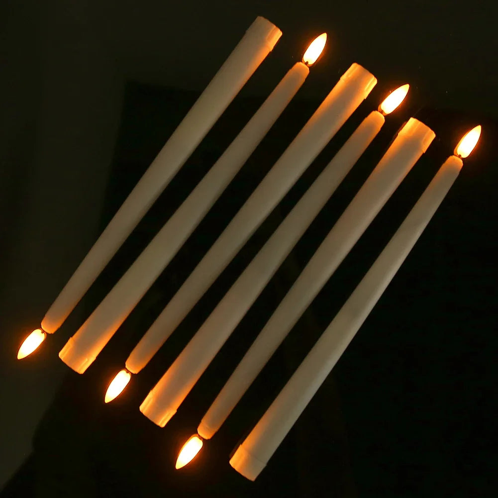 Flameless Taper Candles with Remote Control Flickering LED Candles Taper Warm White Light LED Candlesticks for Christmas Wedding