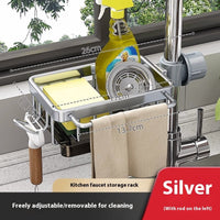 Aluminum Sink Faucet Storage Rack