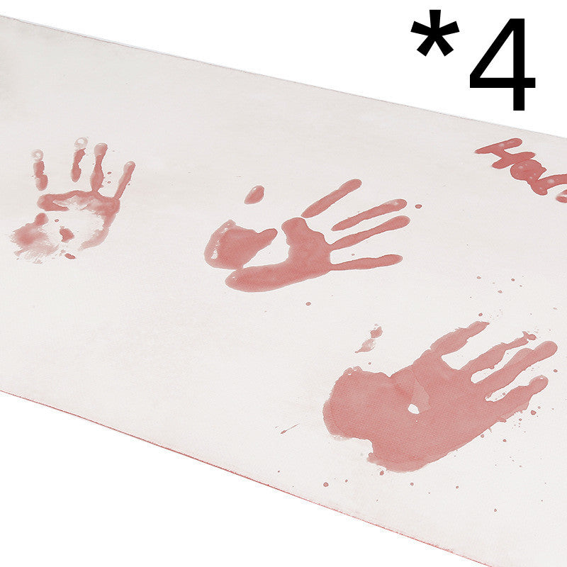 Shop Bloody Footprints Halloween Color-Changing Blood Drop Effect Foot Mat