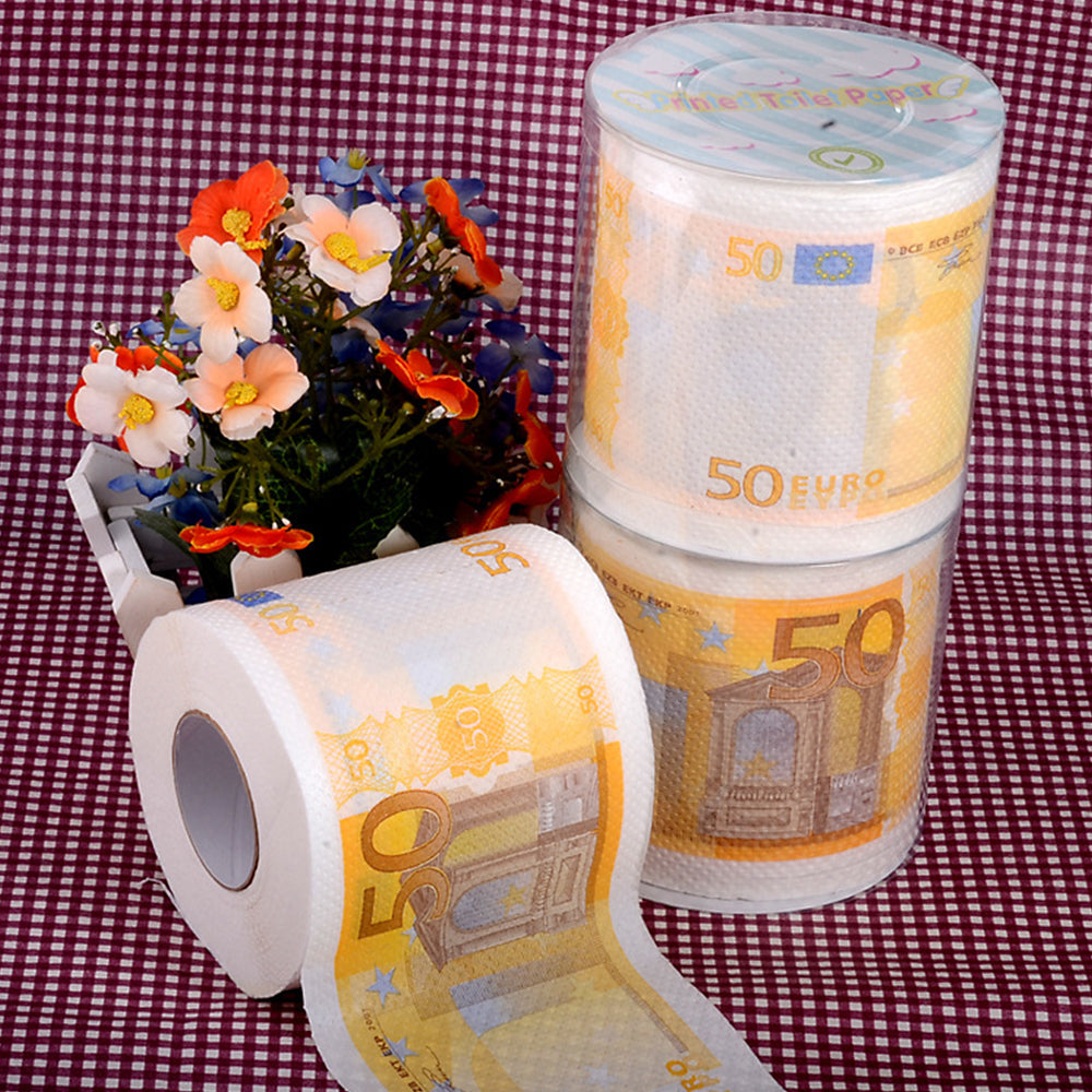 CashRoll™  |  Household Currency Toilet Paper with Core