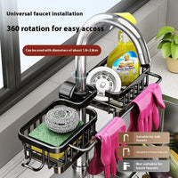 Aluminum Sink Faucet Storage Rack