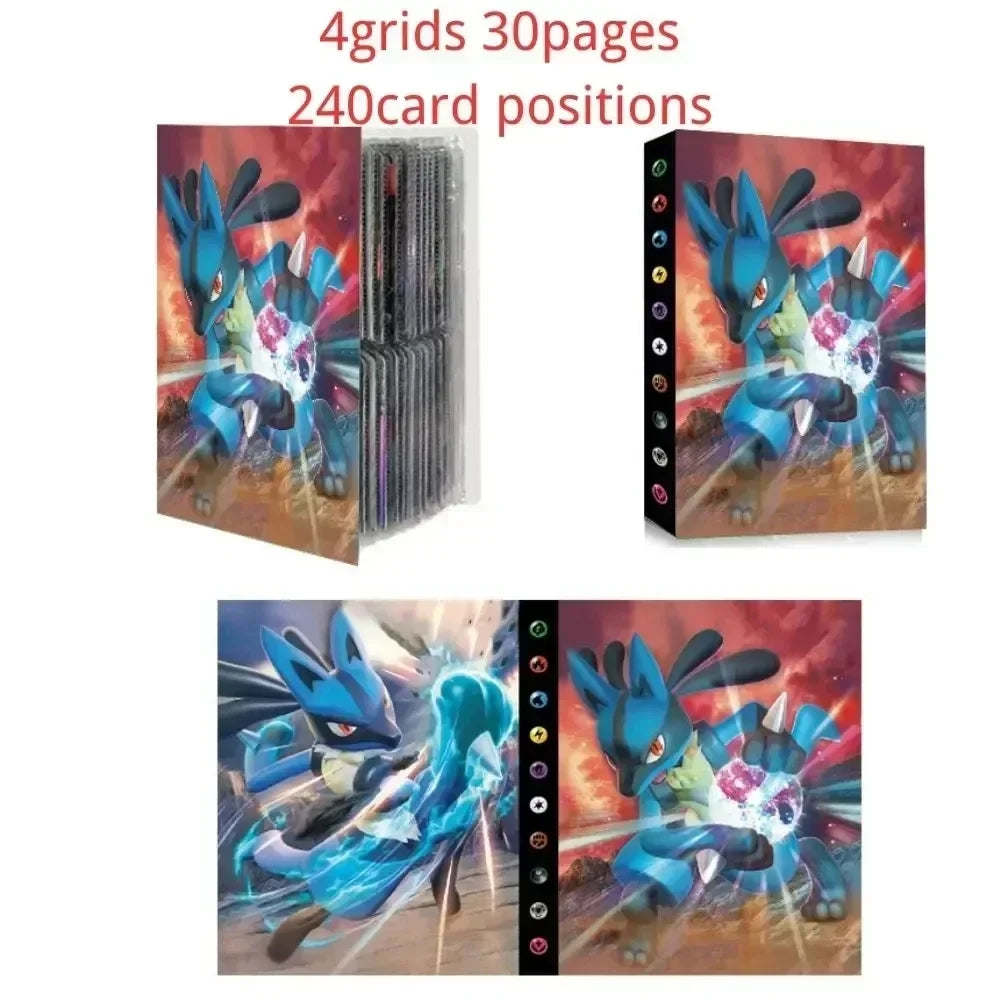 240PCS Pok é mon Cards Album Book Cartoon Anime Charizard Pikachu Game Card VMAX GX EX Holder Collection Binder Folder Toy Gift