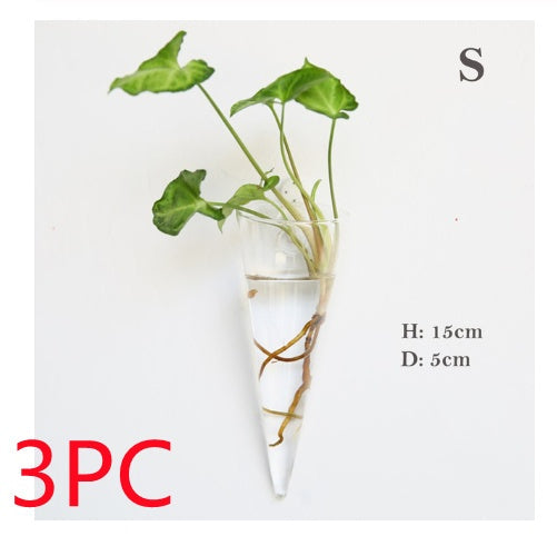 Fashion Wall Hanging Glass Flower Vase