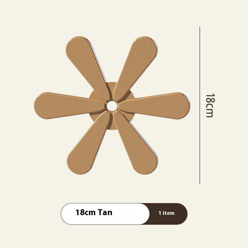 4pcs Silicone Mat Dishes Insulation Pad Tree Shape