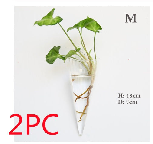 Fashion Wall Hanging Glass Flower Vase