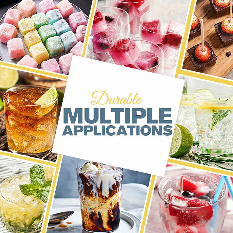 Silicone Ice Cube Mould With DIY Lid