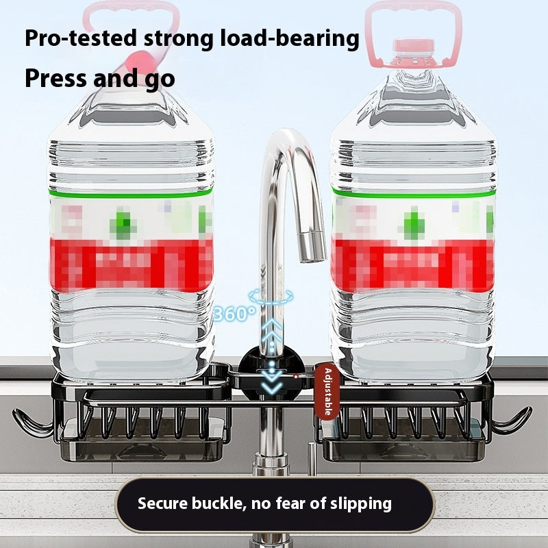 Aluminum Sink Faucet Storage Rack