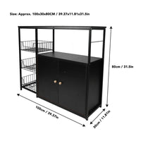 Shelf Organizer Rack Kitchen Storage Cabinet Floor Standing