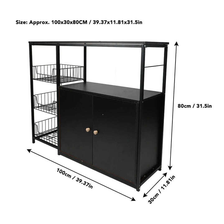 Shelf Organizer Rack Kitchen Storage Cabinet Floor Standing